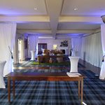 White drapes at event