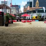 brand activation beach build